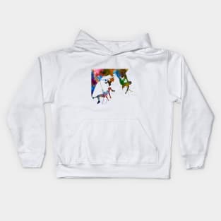 Rock climbing family Kids Hoodie